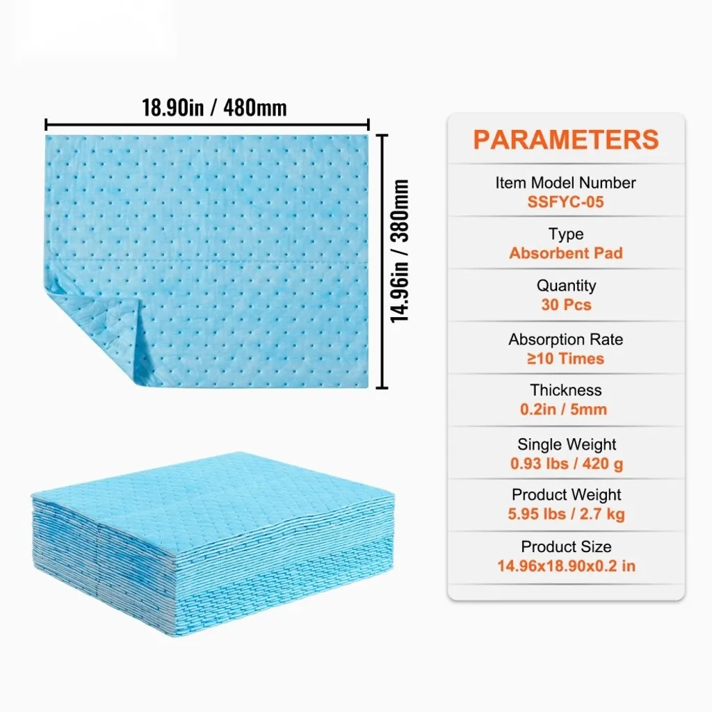 Tapis Absorbant l'Eau 380x480mm - Capacité 6 Gal - Boîte Distributrice - 7