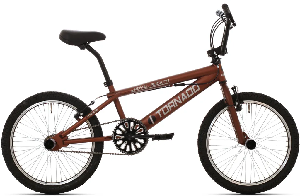 BMX Royal 20 Bugatti Freestyle au Design Marron Mat avec Pneus Renforcés