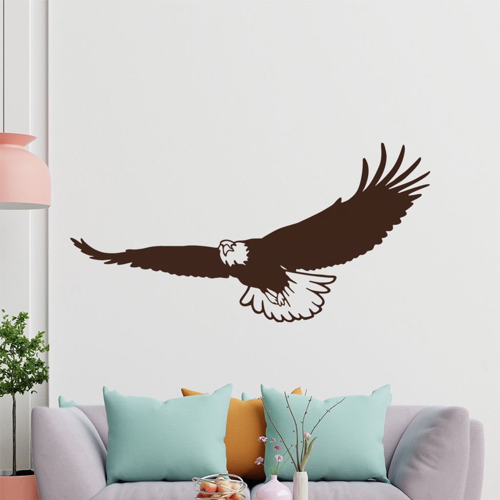 KIWISTAR Adler - Flug Gleiten Beobachter Auge Wandtattoo in 6 Größen - Wandaufkleber Wall Sticker - Dekoration, Küche, Wohnzimmer, Schlafzimmer,...
