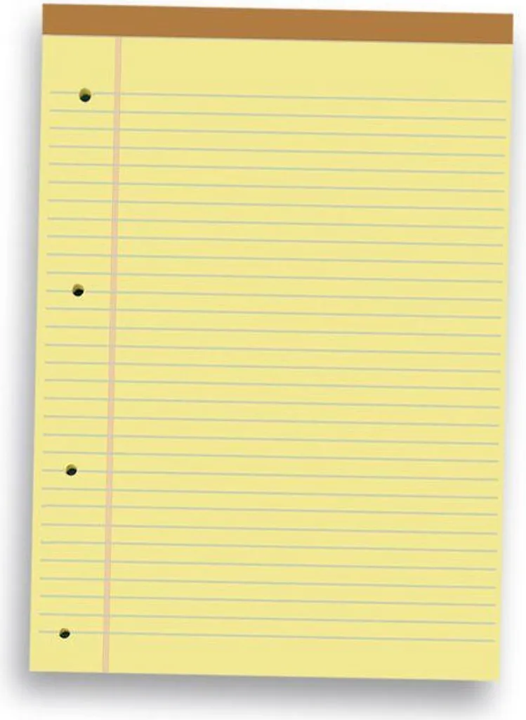 Pigna 0514394RM Carnet de notes A4 50 feuilles Jaune pour bureau