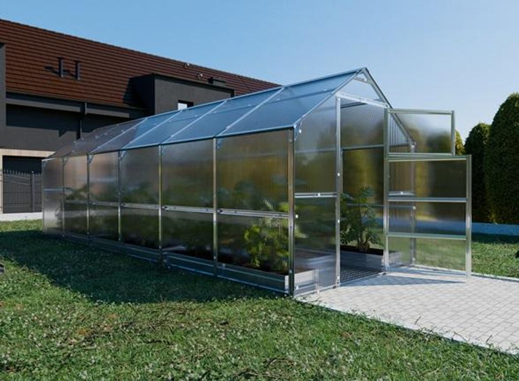 Gewächshaus KLASIKA BERNARD 2,35x6 m mit 6 mm Polycarbonat