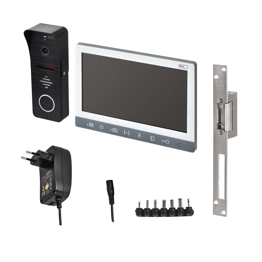 EMOS Video-Türsprechanlagen-Set EM-10AHD mit el. Schloss auf/zu, H3010.2