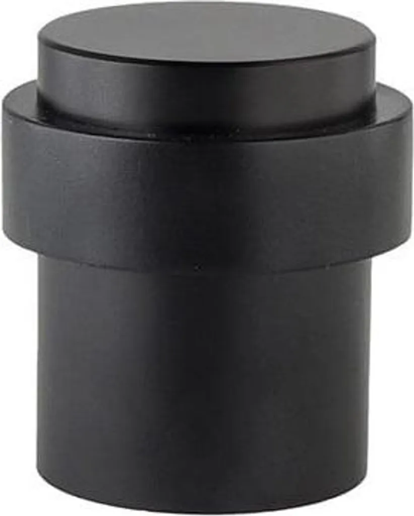 Butée de porte noire Matte-3046 en métal robuste pour sol et mur