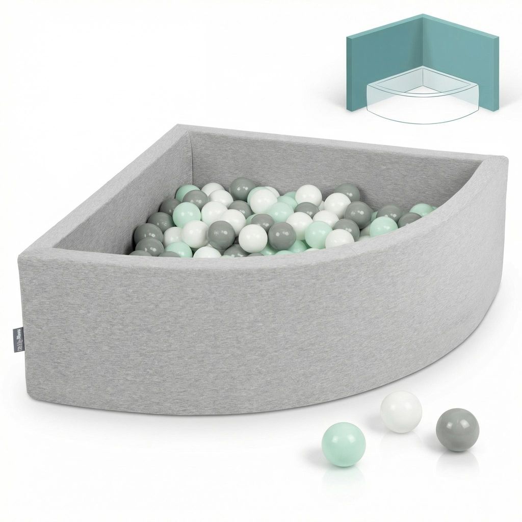 KiddyMoon viertel ecking bällebad bällepool 90x30cm/200 Produktbild 
