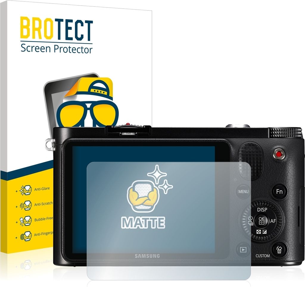 2x BROTECT Schutzfolie für Samsung NX1000 Displayschutz Displayschutzfolie Folie Matt Entspiegelungsfolie