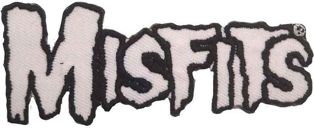 Misfits - Logo - Patch, gewebter Stoff RO11330 (Einheitsgröße) (Weiß/Schwarz)