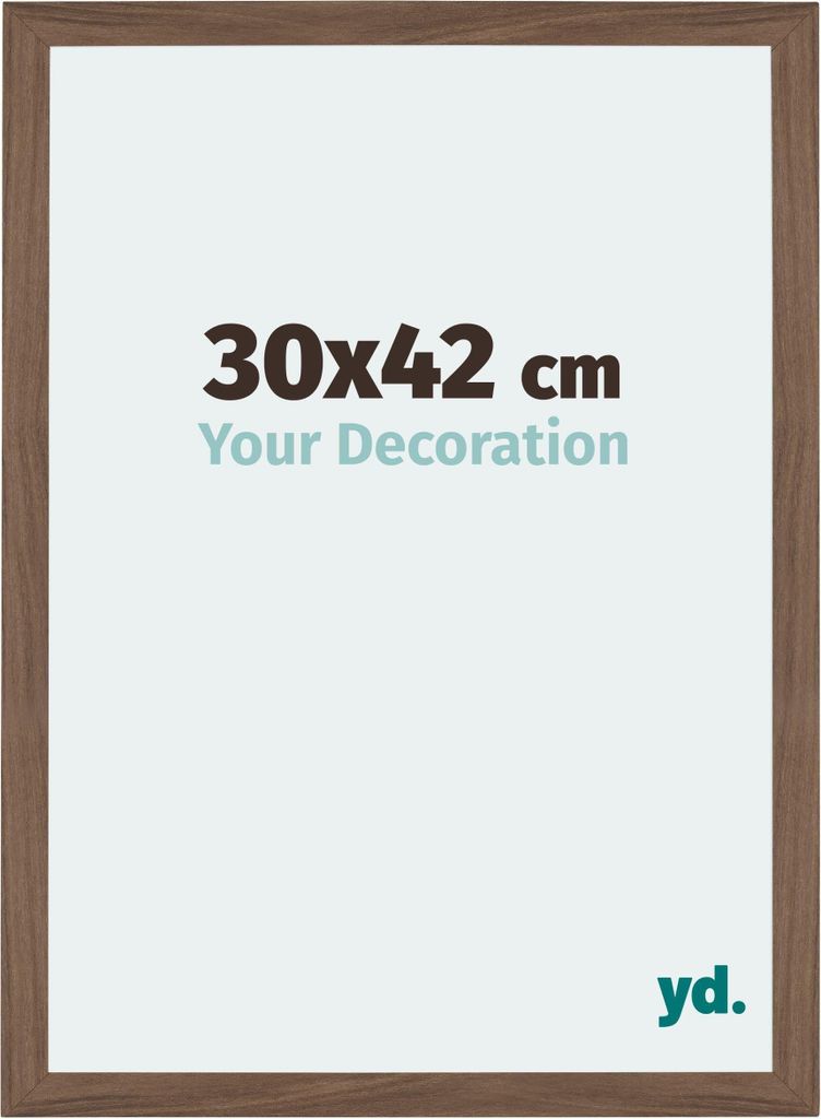 Bilderrahmen, 30x42 cm, Nussbaum Dunkel, MDF, Mura