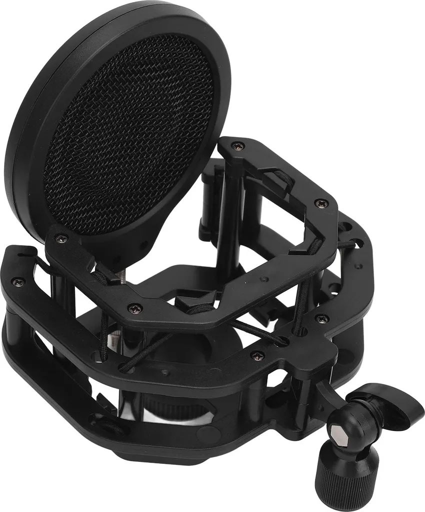 Support de microphone en aluminium réglable et son clip de studio - 6