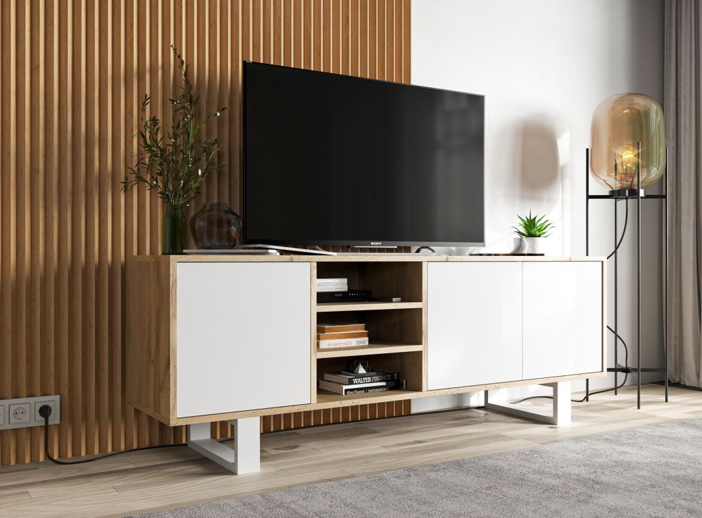TV skříňka Loft Industrialna Televizní stolek Apollo 150cm Obrázek produktu 