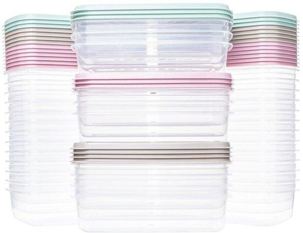 Set aus 36 Plastik-Becher - BPA frei - geeignet für den Mikrowellenherd und den Geschirrspüler