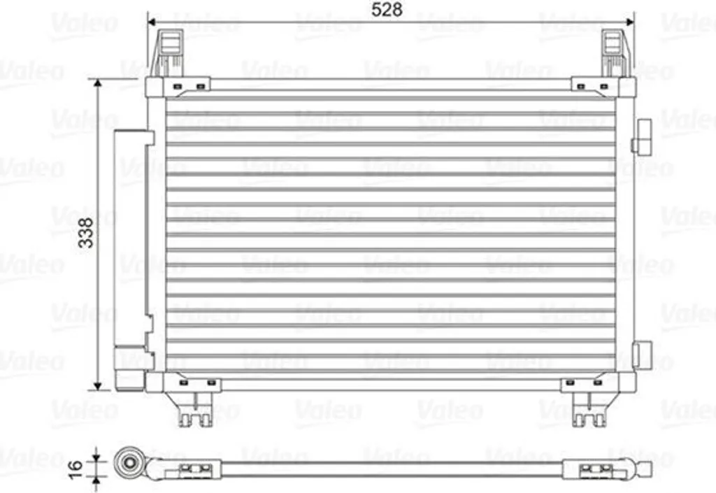 Condenseur de clim avec sécheur pour Toyota Yaris P13 Valeo 814449