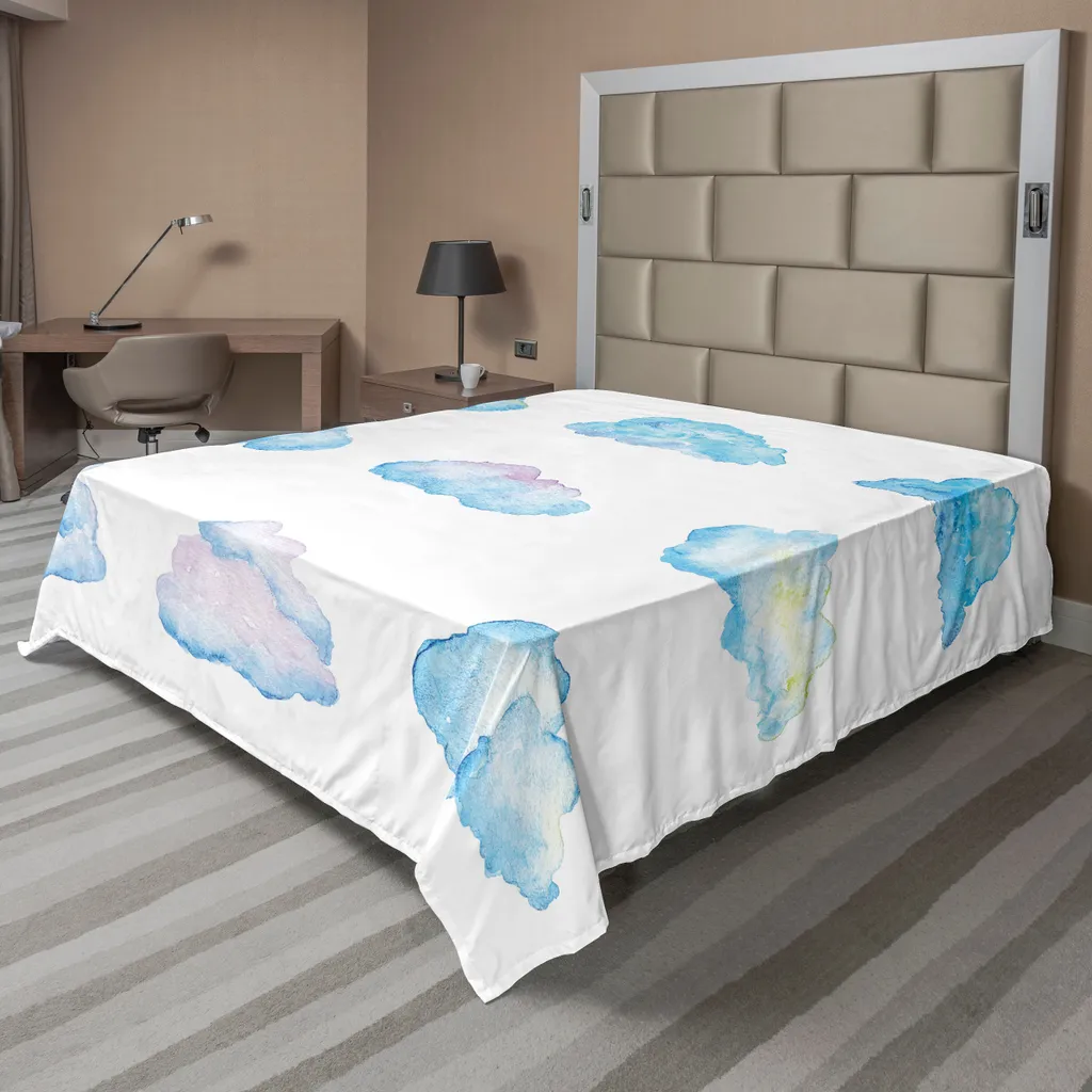 Lenzuolo Decorativo 266x260 ABAKUHAUS Nuvole Blu | Stile Acquerello