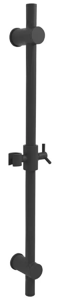 Barre de douche anti-corrosion noir mat 700 mm pour rénovation facile