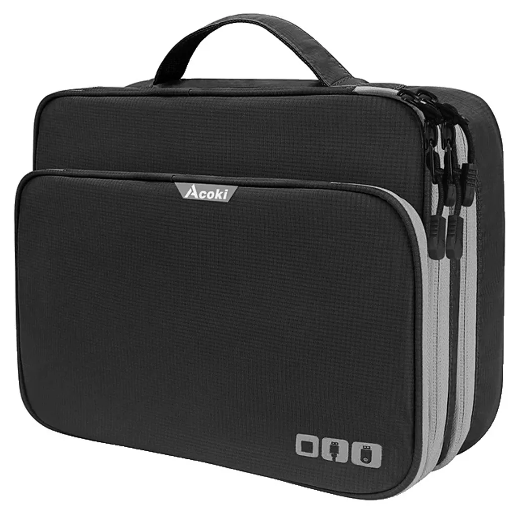 Organisateur électronique de voyage pour câbles chargeurs et souris