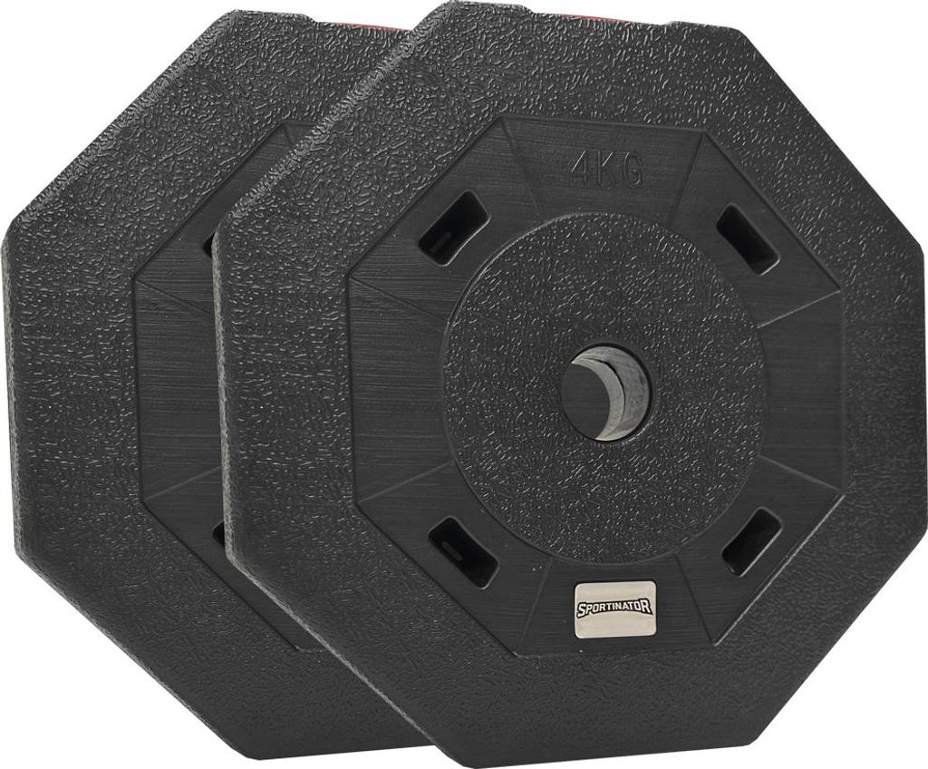 EG STR-45|SPORTINATOR 4kg Bumper Plates Fitness Hantelscheiben 2er-Set