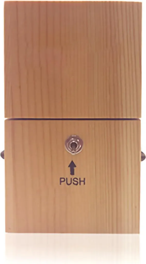 Useless Box en bois de pin clair - Jouet antistress avec boutons métal