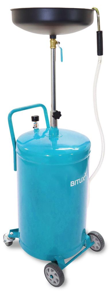 Bituxx Mobiler 80L Ölauffangwagen Ölablassgerät Altölauffang Ölwechsel Druckluft Entleerung 38,5cm Trichter MS-17663