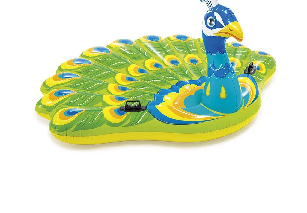 Île gonflable INTEX Paon PEACOCK - Grand matelas de piscine confortable - 10