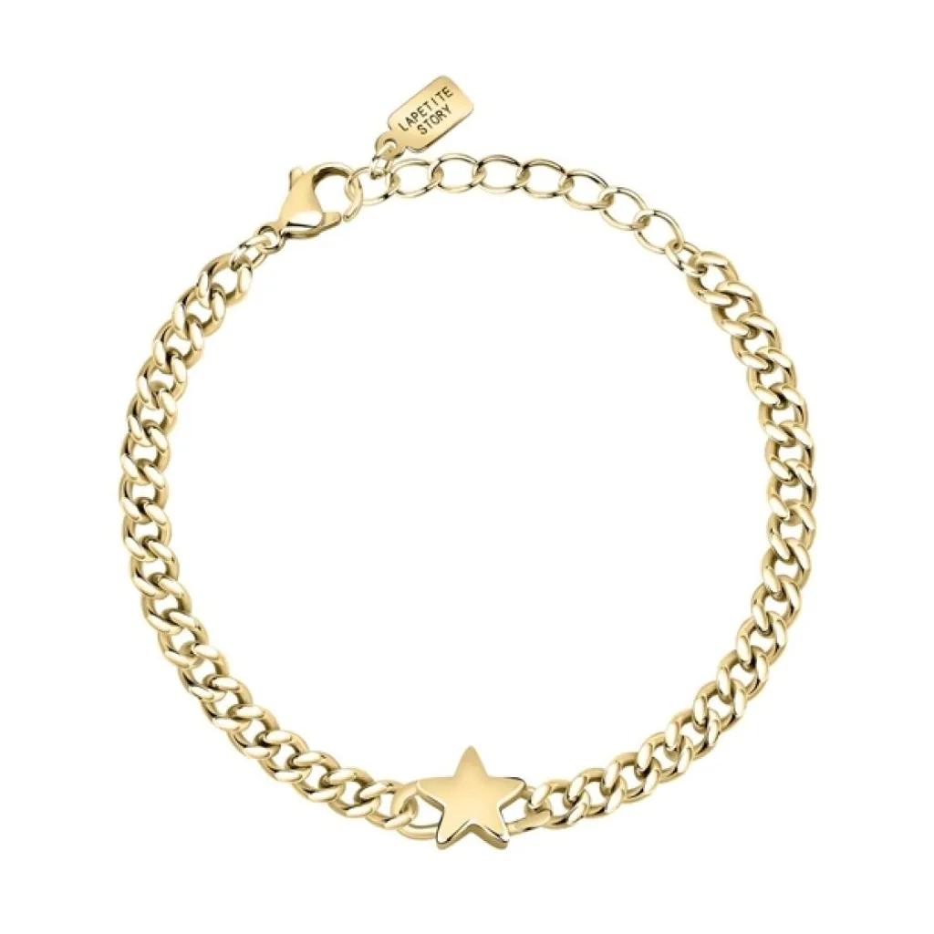 Bracelet étoile en plaqué or Friendship LPS05ARR77 brillant et fin