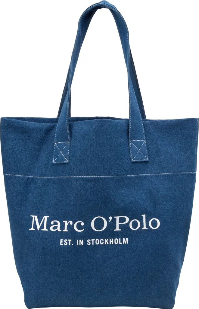 Sac Shopper Dania Marc O'Polo Bleu Denim avec Finitions Premium Chic