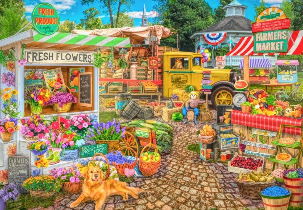 Bluebird Puzzle Puzzle Farmers Market Spring Summer Season - 1000 Teile