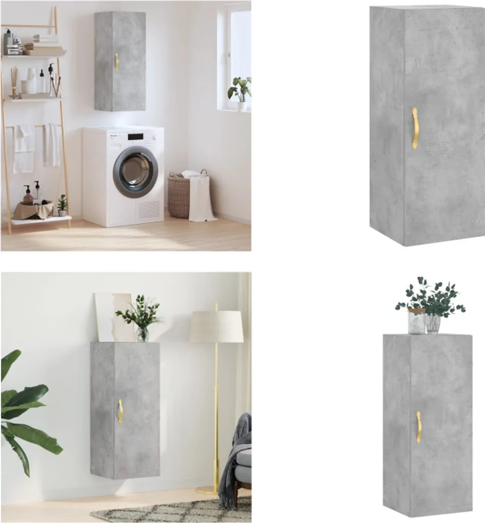 VidaXL Armadio Muro Grigio Cemento 34,5x34x90 cm | Offerta Online