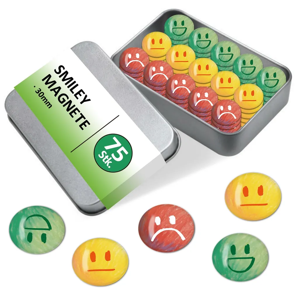 Aimants Smiley pour Tableau de Récompense Enfant et Frigo 75 Pièces