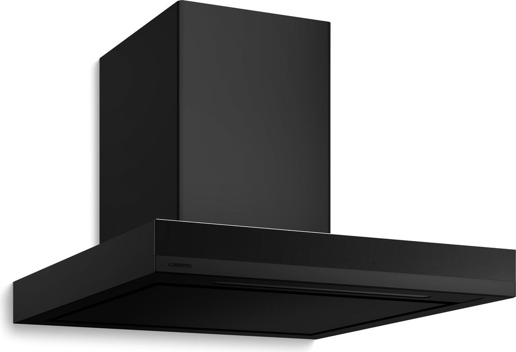 Klarstein Velaire Dunstabzugshaube 60 cm - 600 m³/h, A++ , Touch-Bedienung, LED, leise, Aluminium- & Aktivkohlefilter, Wandhaube, Schwarz