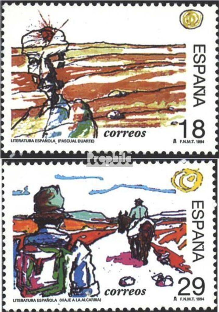Briefmarken Spanien 1994 Mi 3164-3165 (kompl.Ausg.) postfrisch Literatur