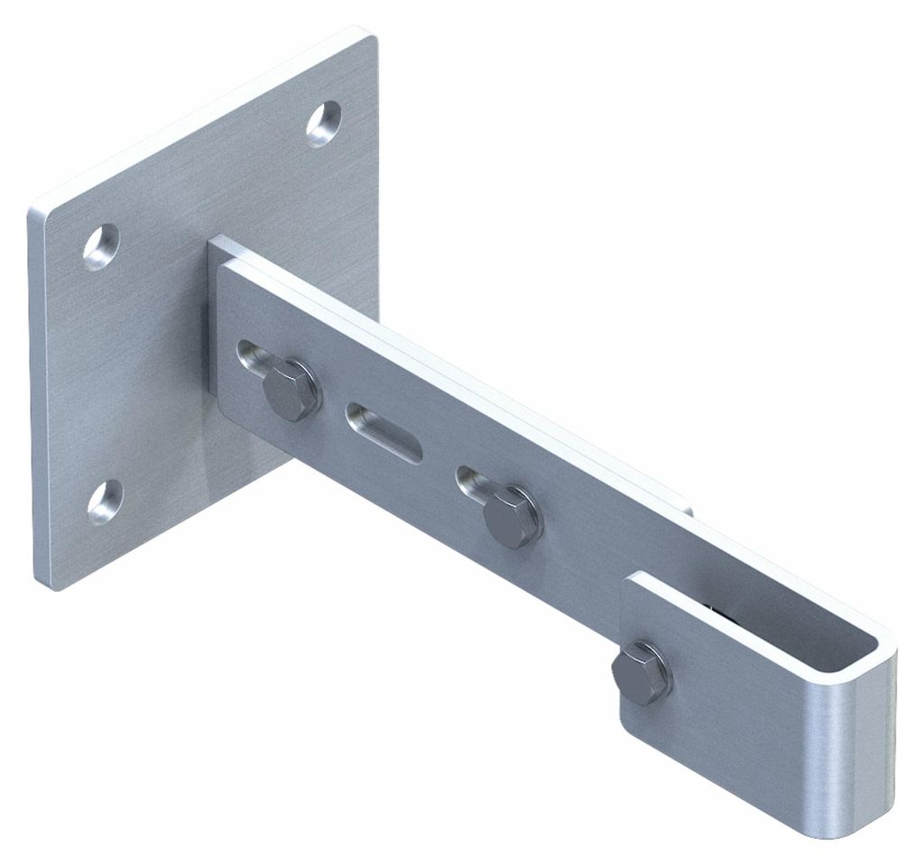 Zarges Wandhalter verstellbar Stahl verzinkt 275-375mm Wandabstand