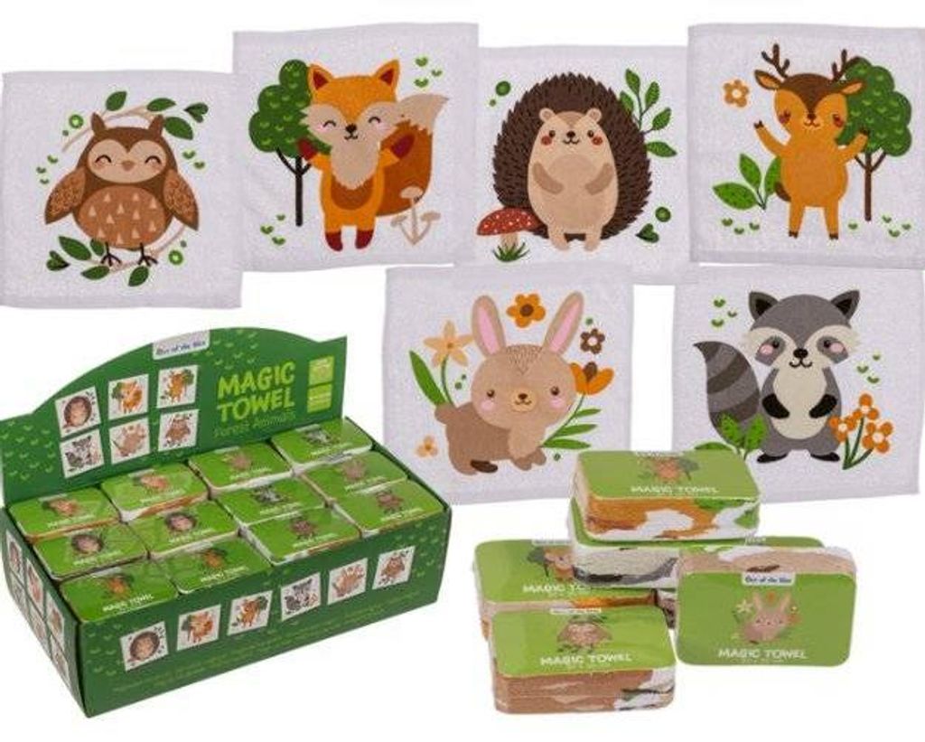 OOTB Magisches Baumwollhandtuch Waldtiere Produktbild 