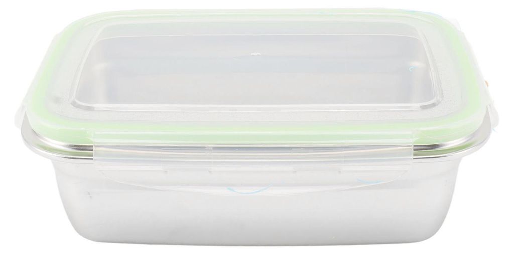 Lunchbox aus 304 Edelstahl, auslaufsichere Frischhaltedosen, quadratisch, Bento, 350 ml