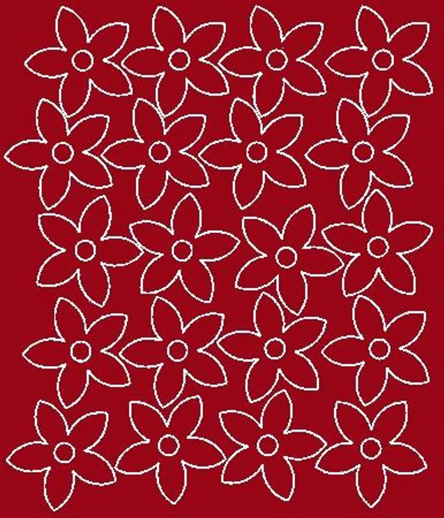 Decorazioni Parete Fiori Rosso Scuro Opachi - 20 Adesivi Murali Design