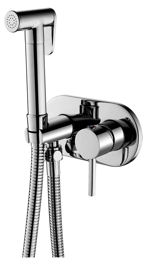 Handheld-Sprayer-Set mit heißem und kaltem Wasser, verdeckter, verchromter, tragbarer Stoffwindelwascher, Wasserhahn und Messing-Badezimmer-Duscha...