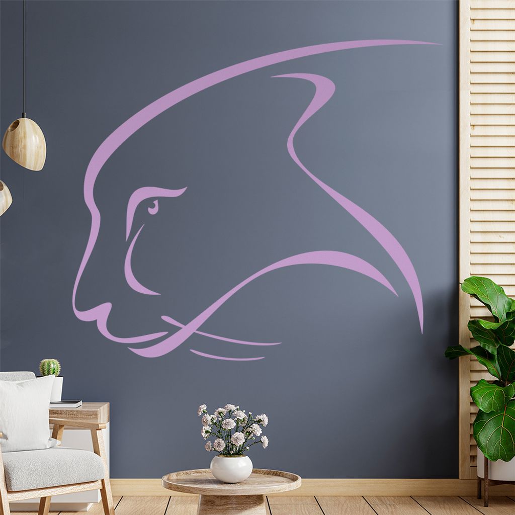 Raubkatze Linien Wandtattoo in 6 Größen - Wandaufkleber Wall Sticker - Dekoration, Küche, Wohnzimmer, Schlafzimmer, Badezimmer