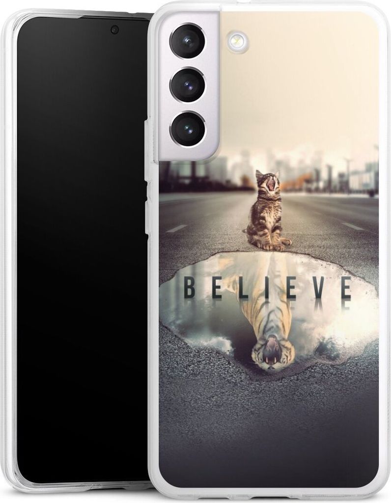 DeinDesign Handyhülle für Samsung Galaxy S22+ Silikon Hülle Case Smartphone Schutzhülle Motivation Tiere Tiger