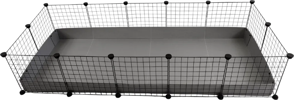 Cage C&C 180x75 cm 5x2 gris argenté, grand espace pour petit rongeur