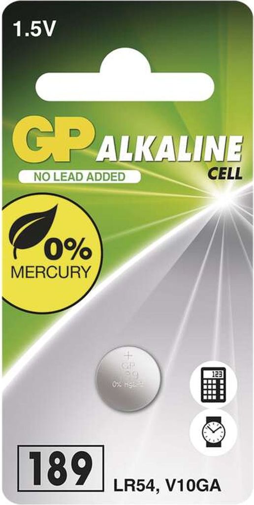 GP 050189C1 Knopfzelle V 10 GA/LR54 1,5 V Image du produit 