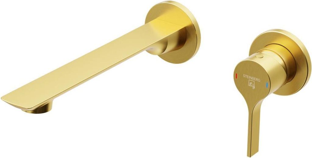 Steinberg Serie 290 Waschtisch-Wand-Einhebelmischer, Fertigmontageset, Ausladung 207mm, 29018143BG