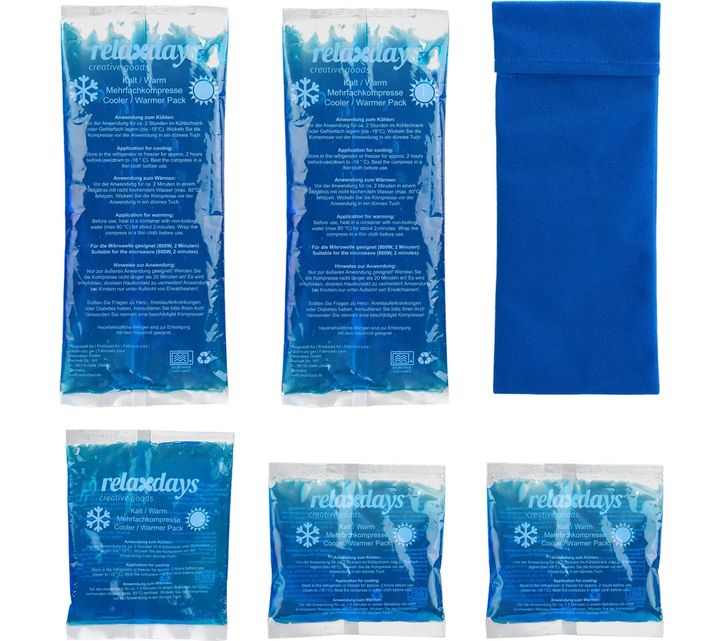 Set 15 Cuscinetti Gel Termici Relaxdays con Box | Qualità Professionale