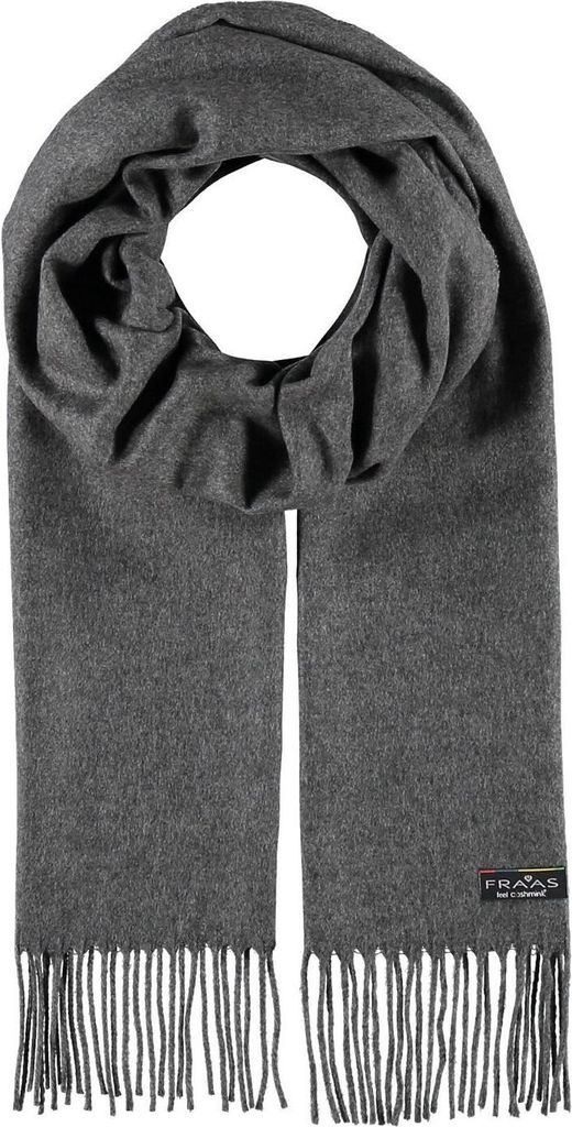 FRAAS Schal Cashmink Scarf with Fringes Grey grau