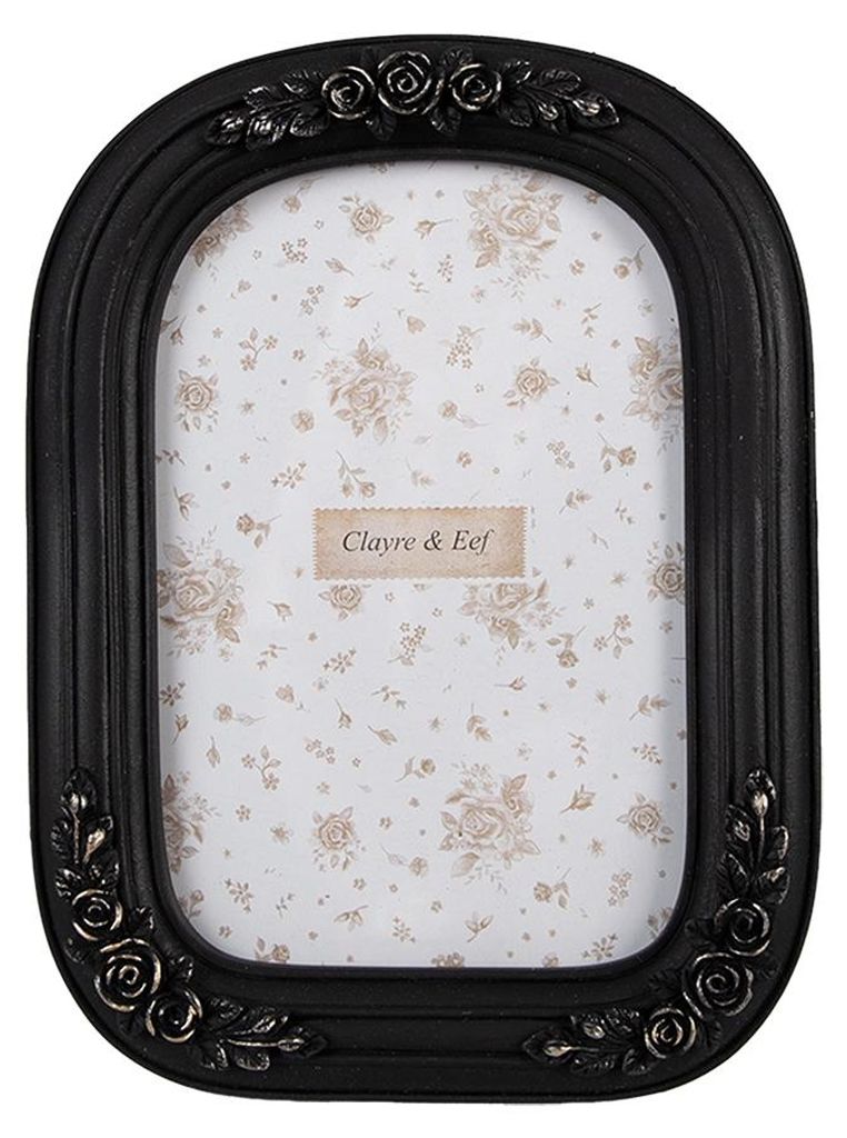 Clayre & Eef Bilderrahmen 13x18 cm Schwarz Kunststoff Produktbild 