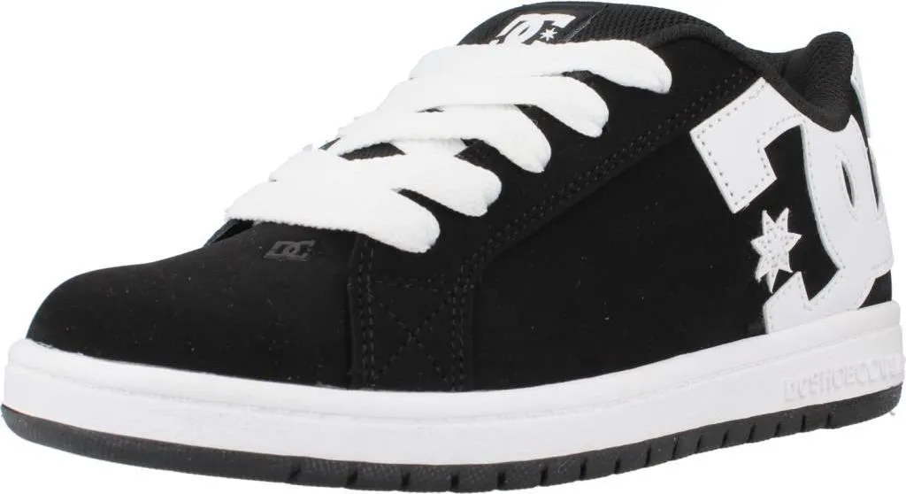 Dc Court Graffik Noir - Basket Skate Homme en Cuir Noir Rembourrée