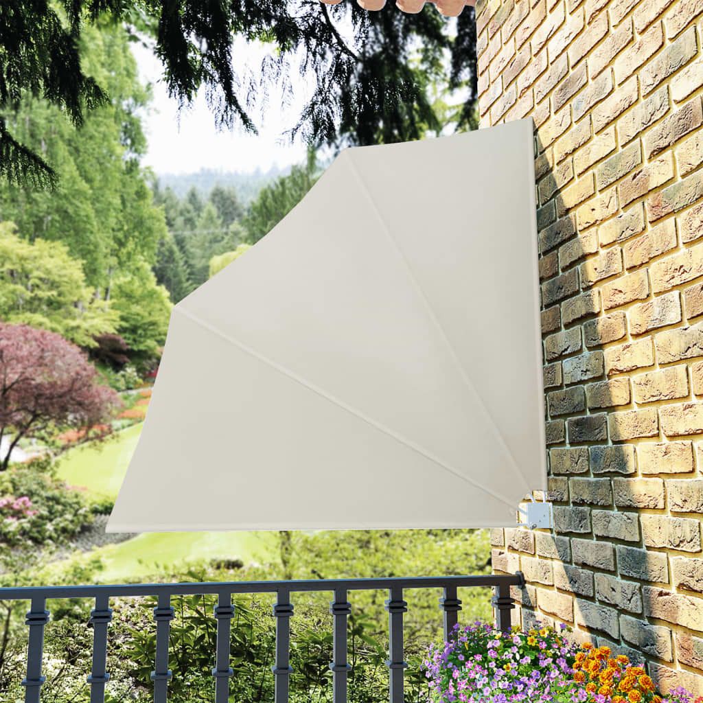 Maison Exclusive - Faltbarer Balkonfächer Creme 140×140 cm Produktbild 