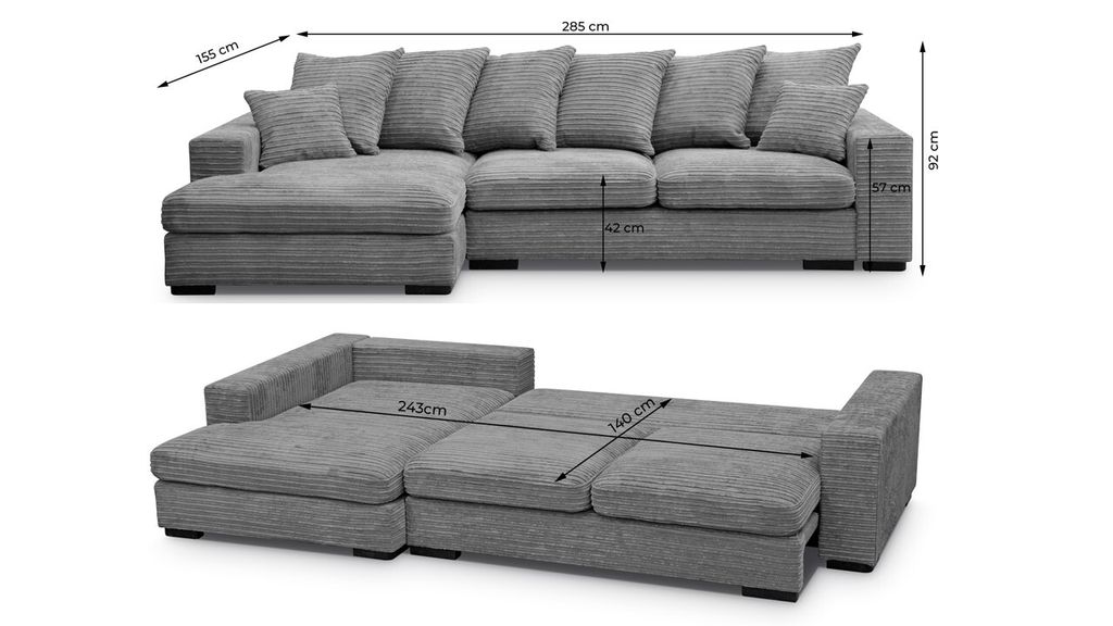 Ecksofa mit schlaffunktion und bettkasten, | Kaufland.de