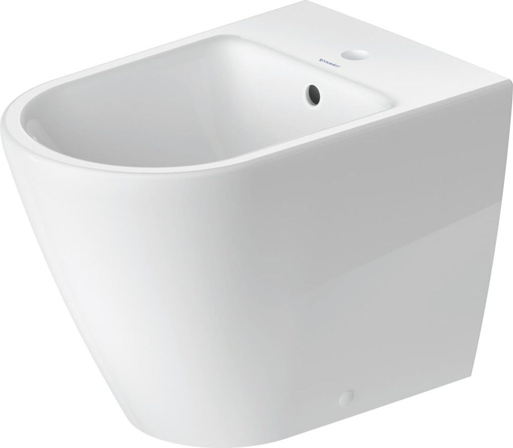 Duravit Stand-Bidet D-Neo 37x58cm, m HL, ÜL, Hahnlochbank, weiß