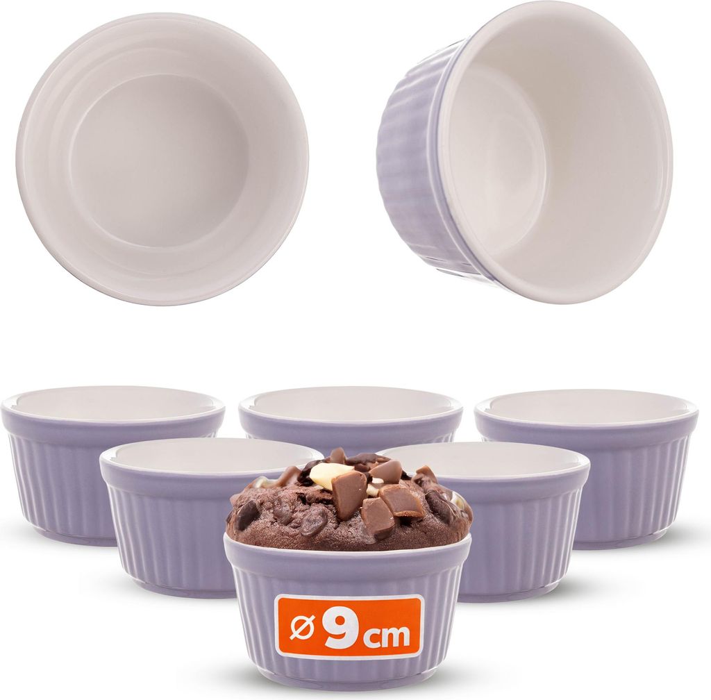 Stampi per soufflé KADAX, 6 pezzi, ciotole per crème brûlée Immagine del prodotto 