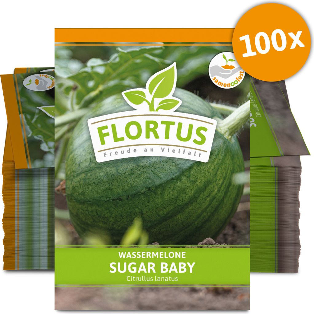 Wassermelone Sugar Baby (100 Tütchen) | Wassermelonensamen von FLORTUS