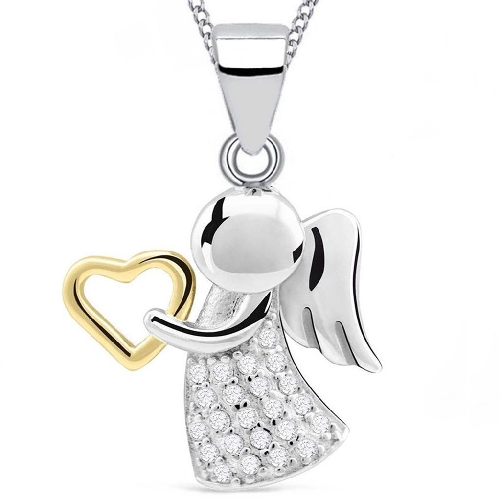 Engelanhänger mit Halskette Gold Silber Geschenk für jeden Anlass I 45cm

