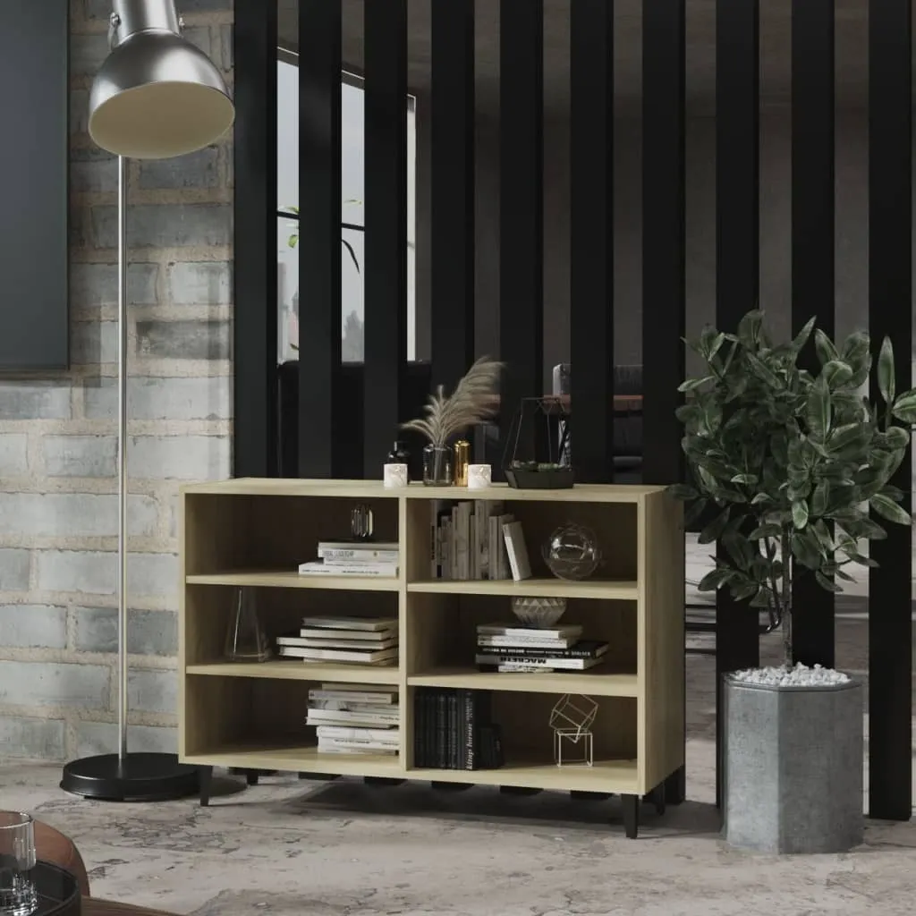 Mobile Credenza 103,5 cm Rovere Sonoma | Stile Scandinavo 6 Ripiani